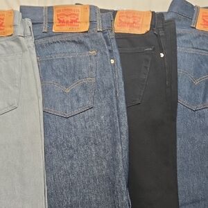 Lot Of Levi's Men's Blue, Black & Grey Jeans